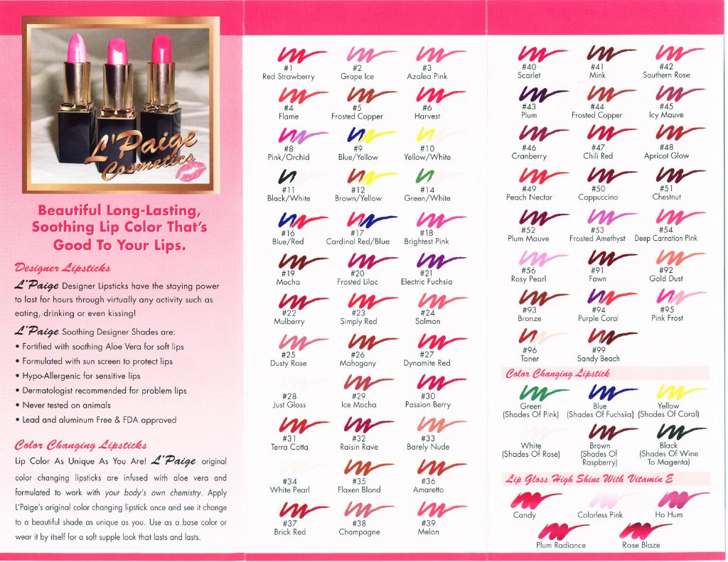 Color Brochure – L'Paige Cosmetics