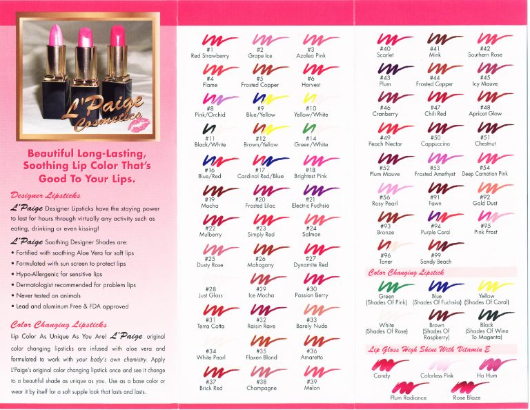 Color Brochure L'Paige Cosmetics